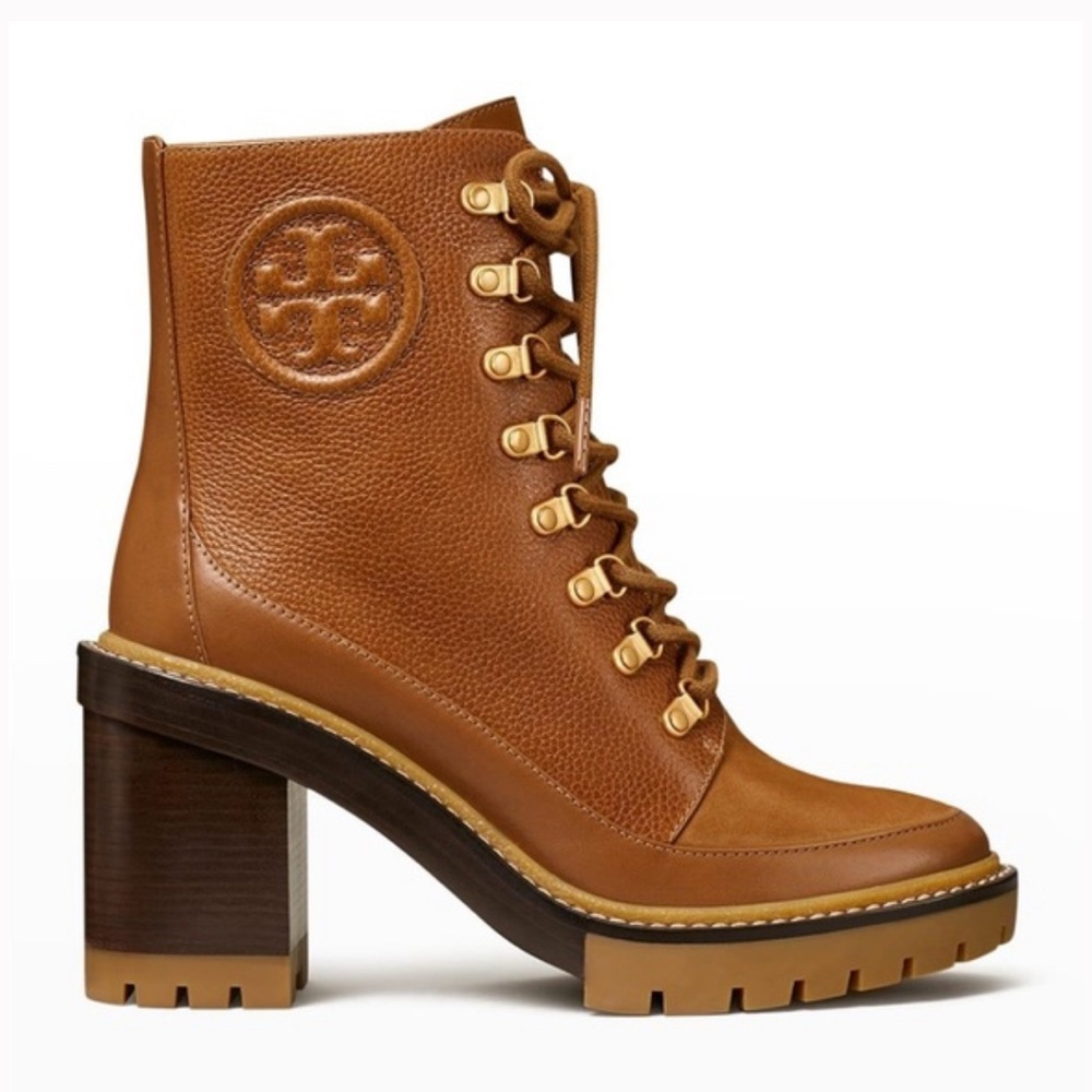 Tory Burch Miller 95mm Lug Sole Anke Boots Color: Toasted Caramel 7.5 w/dust bag